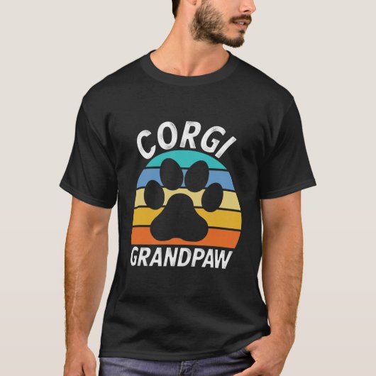 Mannen Corgi Grandpa Shirt Funny Welsh Pembroke (Voorkant)