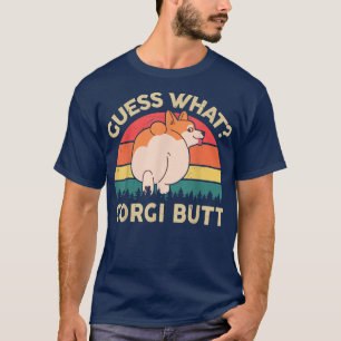 Mannen Corgi raad wat Corgi Butt Funny Corgi Pa G T-shirt