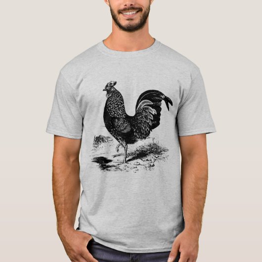 Mannen  Country Rooster T-shirt (Voorkant)