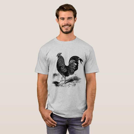 Mannen  Country Rooster T-shirt (Voorkant volledig)