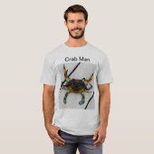 Mannen "Crab Man" Tee Shirt (Voorkant volledig)