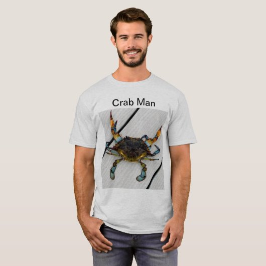Mannen "Crab Man" Tee Shirt (Voorkant volledig)