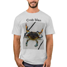 Mannen "Crab Man" Tee Shirt
