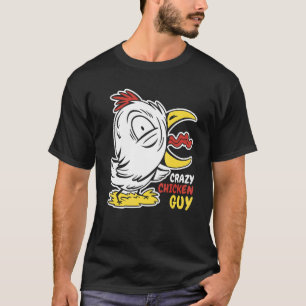 Mannen Crazy Chicken Guy Chickens T-shirt