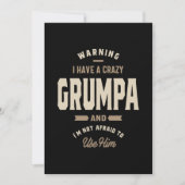 Mannen Crazy Grumpa Grandpa Gift Bedankkaart (Voorkant)