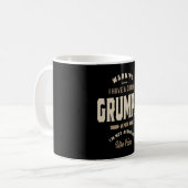 Mannen Crazy Grumpa Grandpa Gift Koffiemok (Voorkant links)