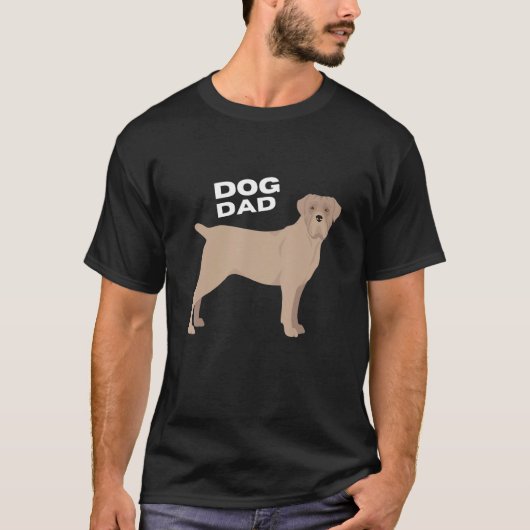 Mannen Cream Cane Corso Dog Dad Man T-shirt (Voorkant)
