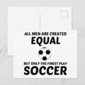 MANNEN CREËER GELIJKWAARDIG MAAR DE EINDSPELSOCCER BRIEFKAART (Voorkant / Achterkant)