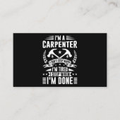 Mannen crèmetimmer Funny Joiner Hard Work Woodwor Visitekaartje (Voorkant)