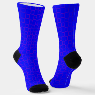 Mannen crew sokken, Blauw paarse klassiek ontwerp Sokken