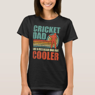 Mannen cricketvader als een gewone vader, maar koe t-shirt
