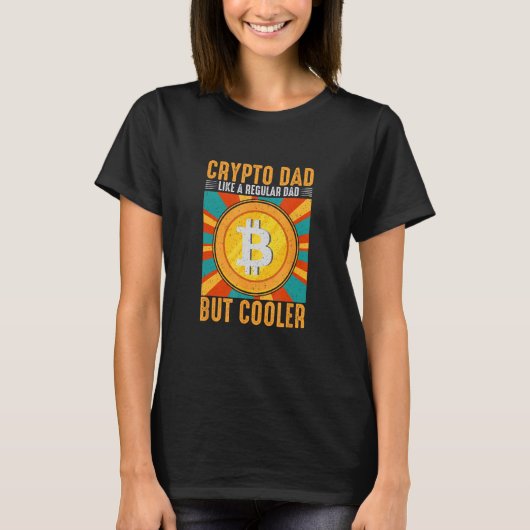 Mannen Crypto Pap Bitcoin Beste Pap Ever Funny Cry T-shirt (Voorkant)