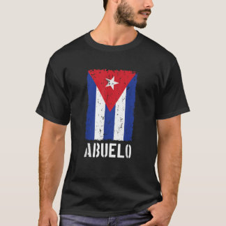 Mannen Cubaanse Abuelo Cuba Vlag T Shirt