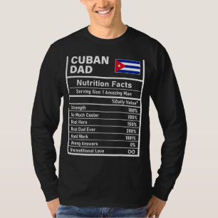 Mannen Cubaanse paps Nutrition Feit Vaderdag Natio T-shirt