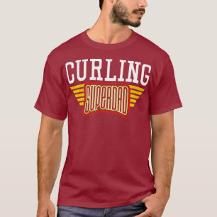 Mannen curling superdad cadeau voor een curler vad t-shirt