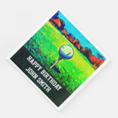 Mannen Custom Golfen Verjaardag servetten (Hoek)