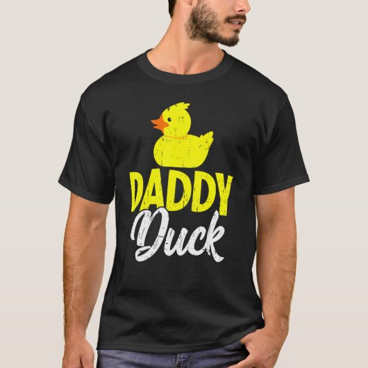 Mannen Cute Ducking Duckies Papa Duck Vader's D T-shirt (Voorkant)