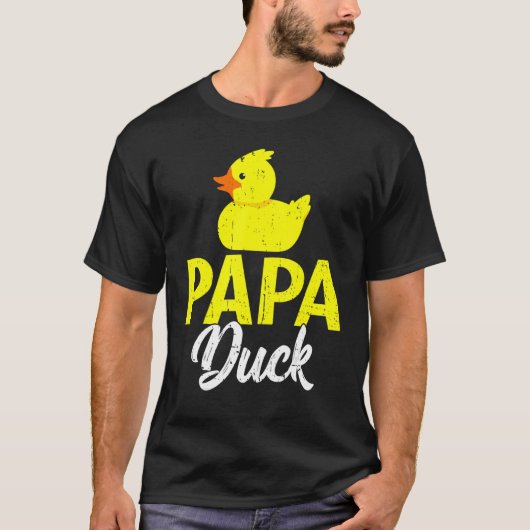 Mannen Cute Ducking Duckies Papa Duck vaders Da T-shirt (Voorkant)