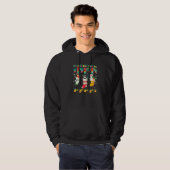 Mannen Cute Ferret-kerstsokken X Mas Lights Matc Hoodie (Voorkant volledig)