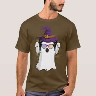 Mannen Cute geest draag pet heks en mannen haar zo T-shirt