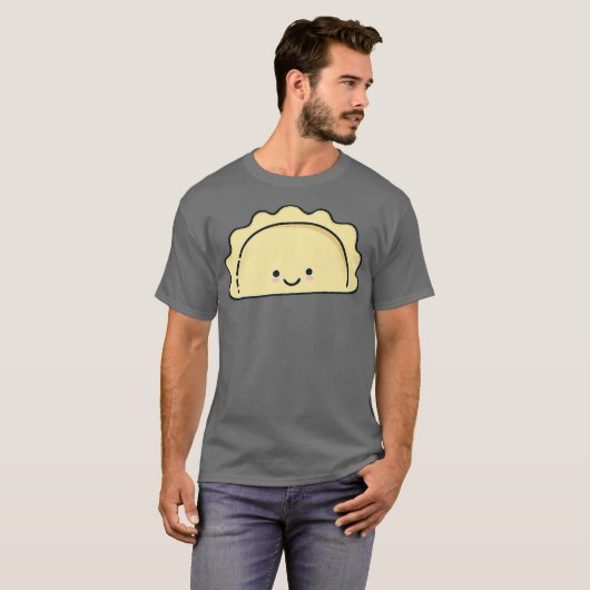 Mannen Cute Kawaii Pierogi Poolse voedselpremie T-shirt (Voorkant volledig)