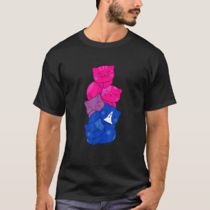 Mannen Cute Lgb Bisexual Flag Pride Cat Lgb Cute C T-shirt