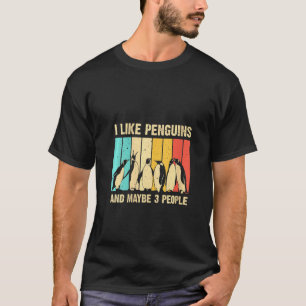 Mannen Cute Penguin voor Kinder vrouwen Retro Peng T-shirt