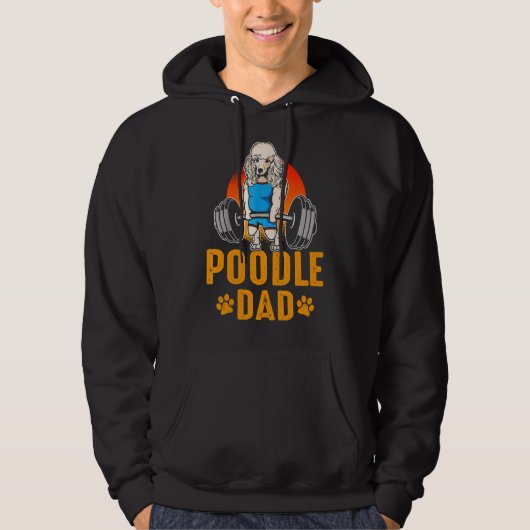 Mannen Cute Poodle Pap Poodle Dog Hoodie (Voorkant)