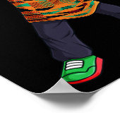 Mannen Dabbing African American Man Juneteenth Bla Poster (Hoek)