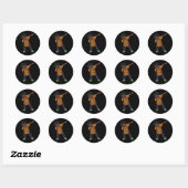 Mannen Dabbing African American Man Juneteenth Bla Ronde Sticker (Vel)
