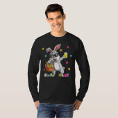 Mannen Dabbing Rabbit Paasdag Mannen T-shirt (Voorkant volledig)