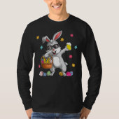 Mannen Dabbing Rabbit Paasdag Mannen T-shirt (Voorkant)
