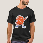 Mannen dabing-honkbaldanseringsspel bij schoen t-shirt (Voorkant)