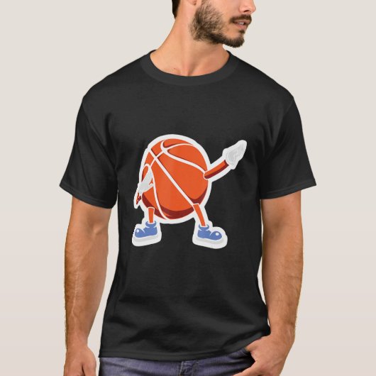 Mannen dabing-honkbaldanseringsspel bij schoen t-shirt (Voorkant)