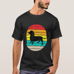 Mannen Dachshund Doxie Teckel Dog Retro Styl T-shirt