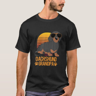 Mannen  Dachshund Grandpa Draag zonnebril Dog T-shirt