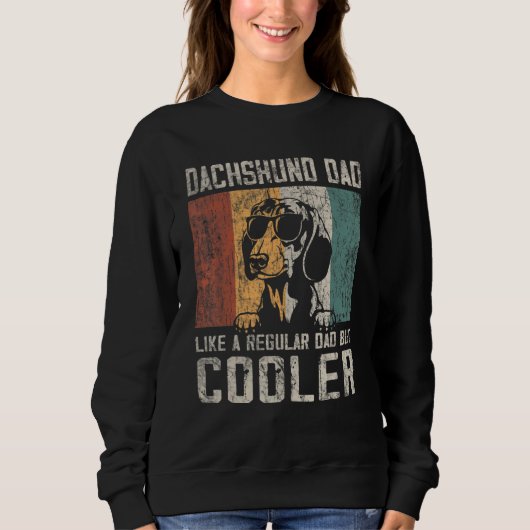 Mannen Dachshund vader als een gewone vader maar k Trui (Voorkant)
