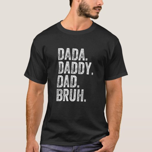 Mannen Dada Daddy Dad Bruh Vaderdag Premium T-shirt (Voorkant)