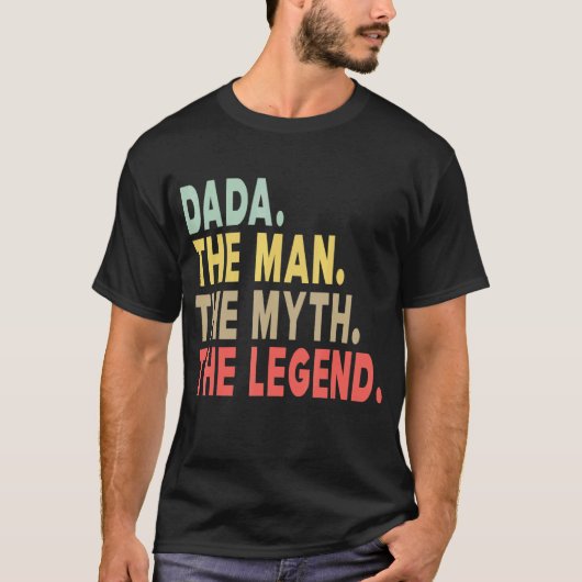 Mannen dada het Man de mythe de legende papa T-shirt (Voorkant)