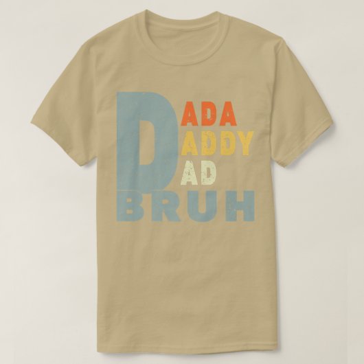 Mannen Dada papa Bruh Funny dad Retro vaders vader T-shirt (Design voorkant)