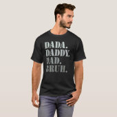 Mannen dada papa Bruh Idea voor mannen vaders Da T-shirt (Voorkant volledig)