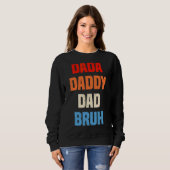 Mannen Dada papa Bruh Pap Dag Retro Trui (Voorkant volledig)