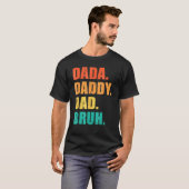 Mannen Dada Papa Papa Bruh Pap 1 T-shirt (Voorkant volledig)