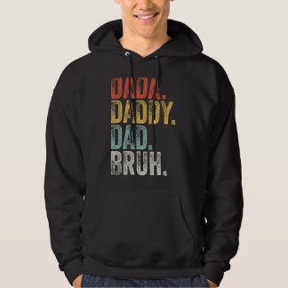 Mannen Dada papa Papa Bruh Vaderdag Retro Vinta Hoodie