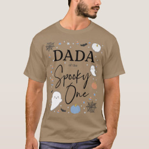 Mannen Dada van de Spooky One First Birthday Blue  T-shirt