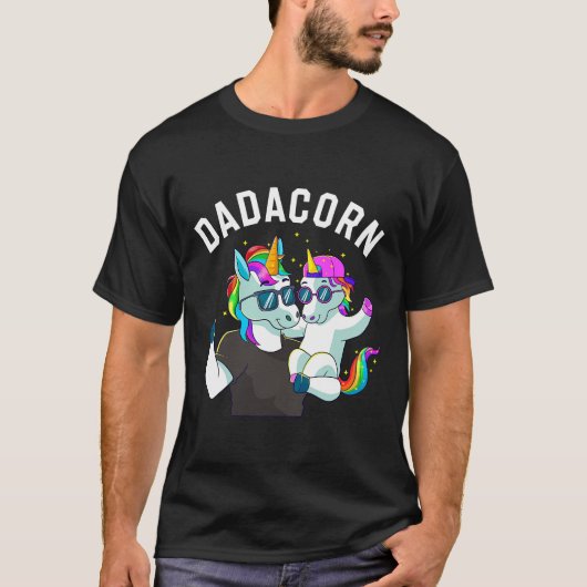 Mannen Dadacorn Unicorn T-shirt (Voorkant)