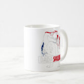 Mannen Dadasaurus Dinosaur papa Rex American Fl Koffiemok (Voorkant rechts)