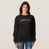 Mannen Dadcula Halloween Vampire Teeth Pap Trui (Voorkant volledig)