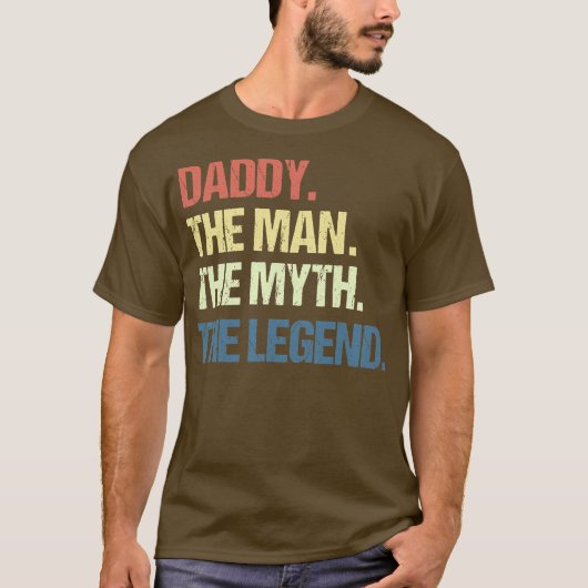 Mannen DADDY HET MAN DE MYTH DE LEGEND Mannen VOOR T-shirt (Voorkant)