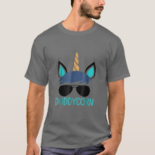 Mannen Daddycorn Unicorn Pap Vaderdag Gift T-shirt